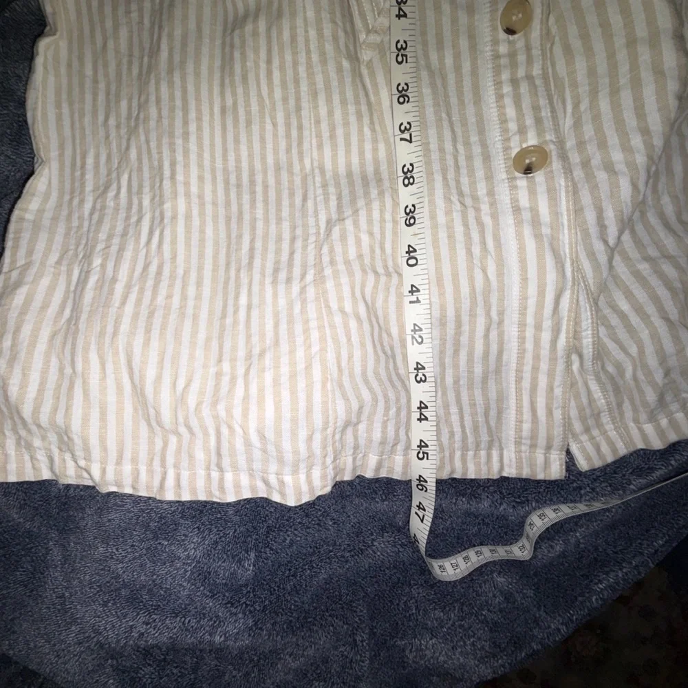 Liz Claiborne Beige Striped Midi Dress - Picture 8 of 9